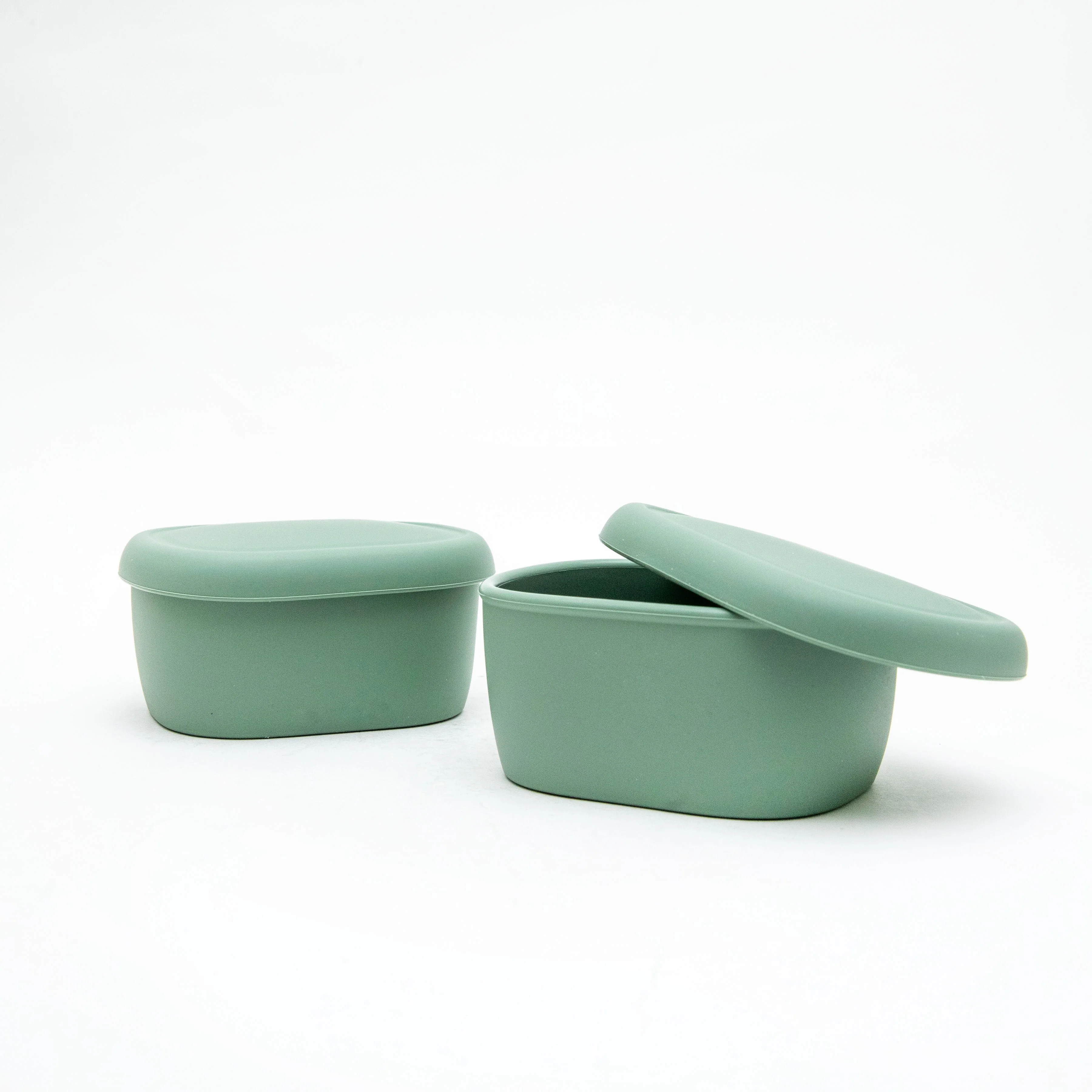 Silipot Silicone Airtight Container S 2P Dark Green - Image 2