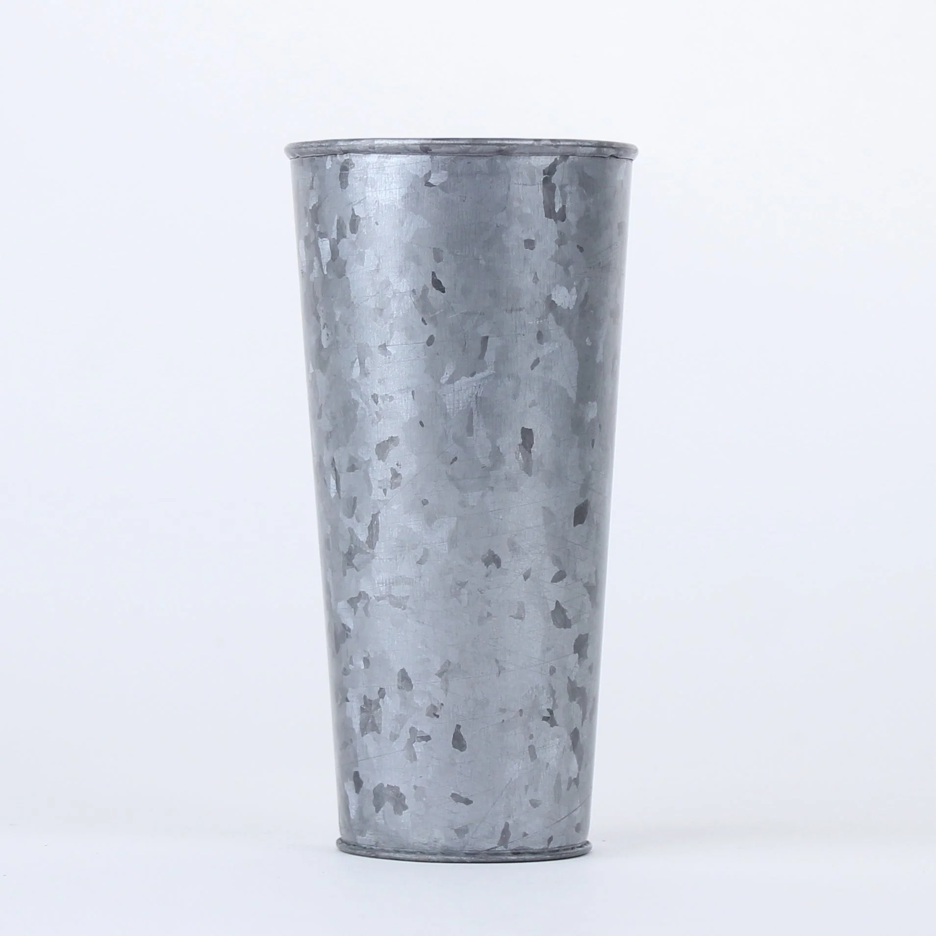 Slim Zinc Antique Style Vase - Image 2