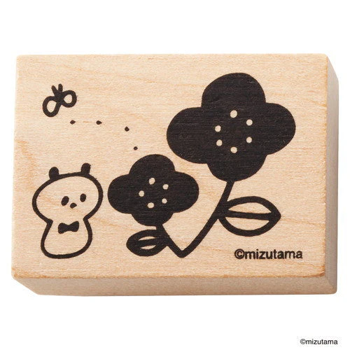 Shachihata Iro-zukuri Stamp Pad Kit (Panda & Flower) - Image 2