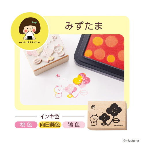 Shachihata Iro-zukuri Stamp Pad Kit (Panda & Flower) - Image 4