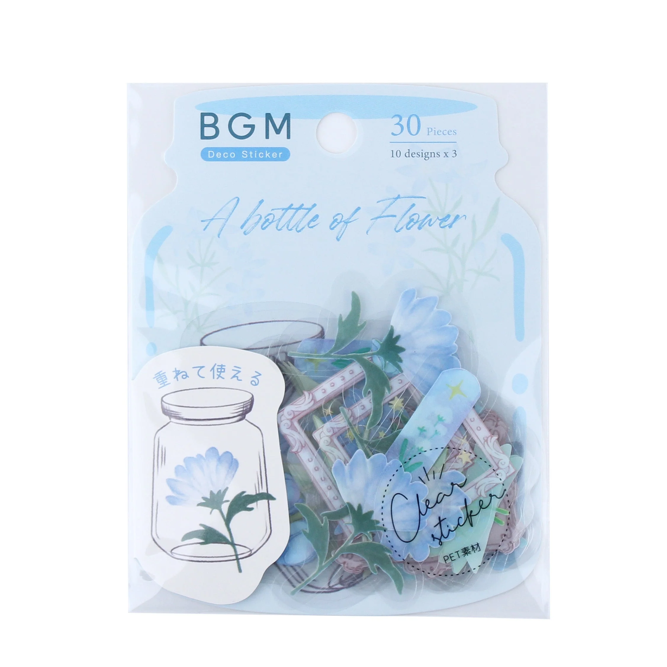 Sticker Flakes Blooming Flower in a Bottle - Image 4