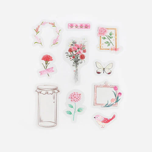 BGM Blooming Flower in a Bottle Sticker Flakes (Pink) - Image 2