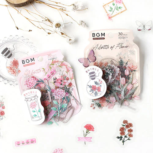 BGM Blooming Flower in a Bottle Sticker Flakes (Pink) - Image 4