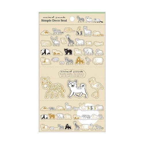Kitera Shoij Animal Parade Simple Deco Seal Sticker - Image 33