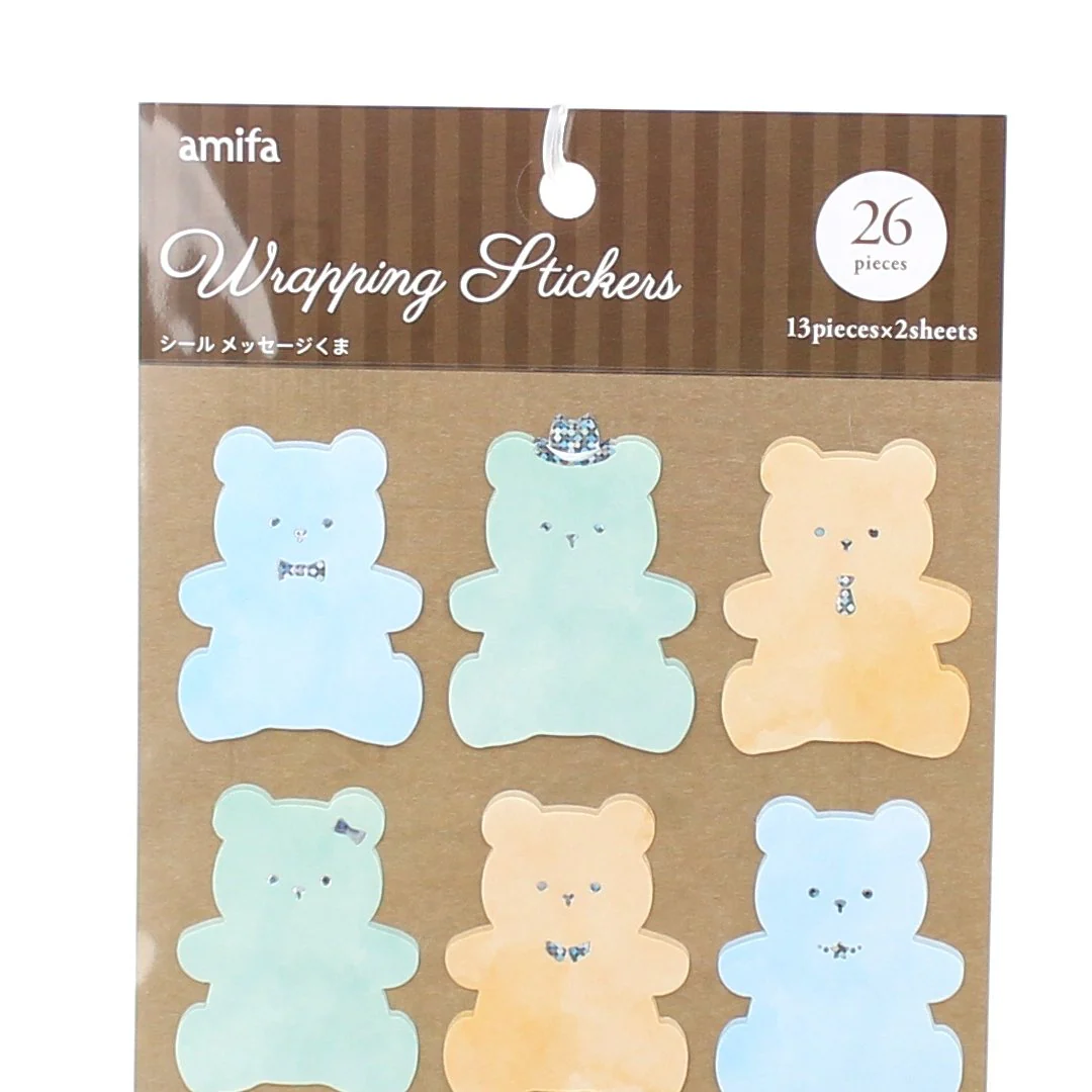 Amifa Stickers (Paper/Message/Bear/Shiny/Holographic/W13xH20cm (2 Sheets)) - Image 2