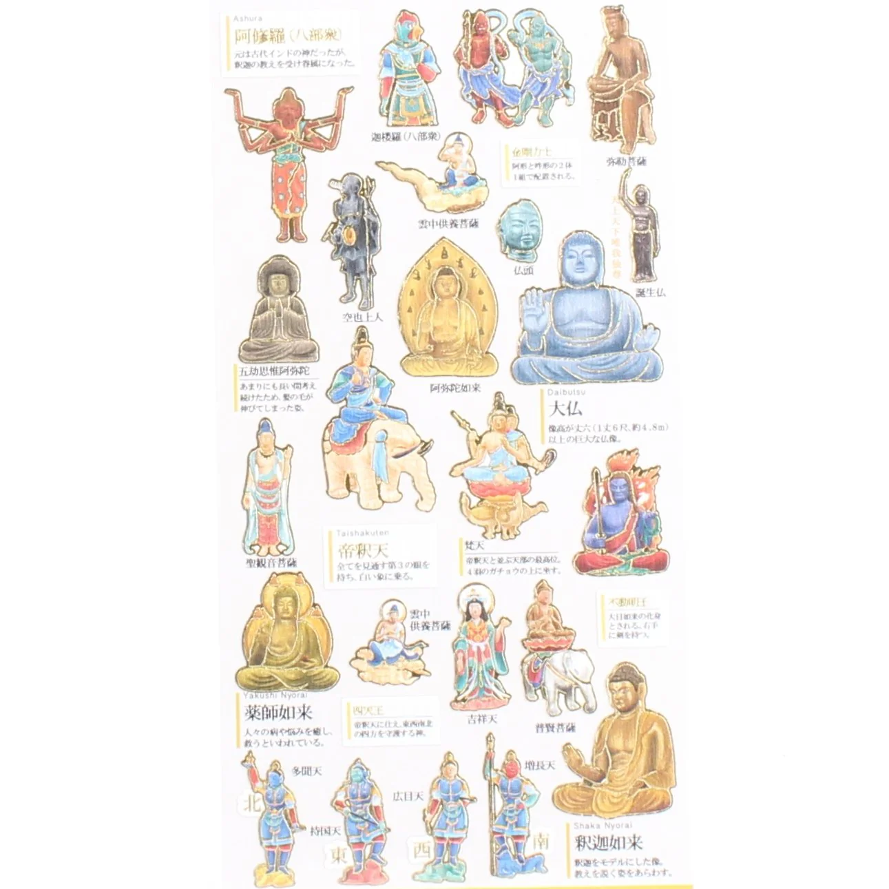 Kamio Picture Dictionary Stickers (Buddhist Statue) - Image 2