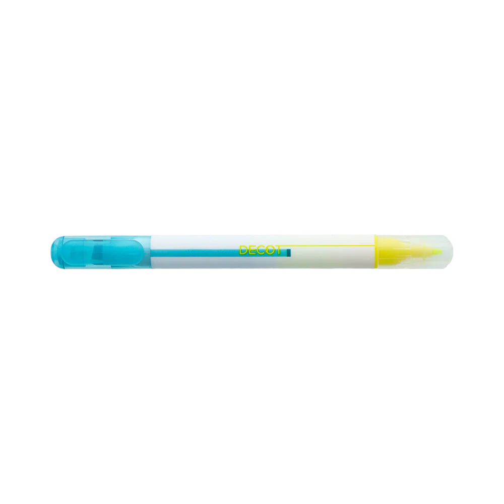 Sun-Star DECOT Dual-Ended: Chisel Tip & Bullet Tip Marker - Aqua Blue,Yellow - Image 3