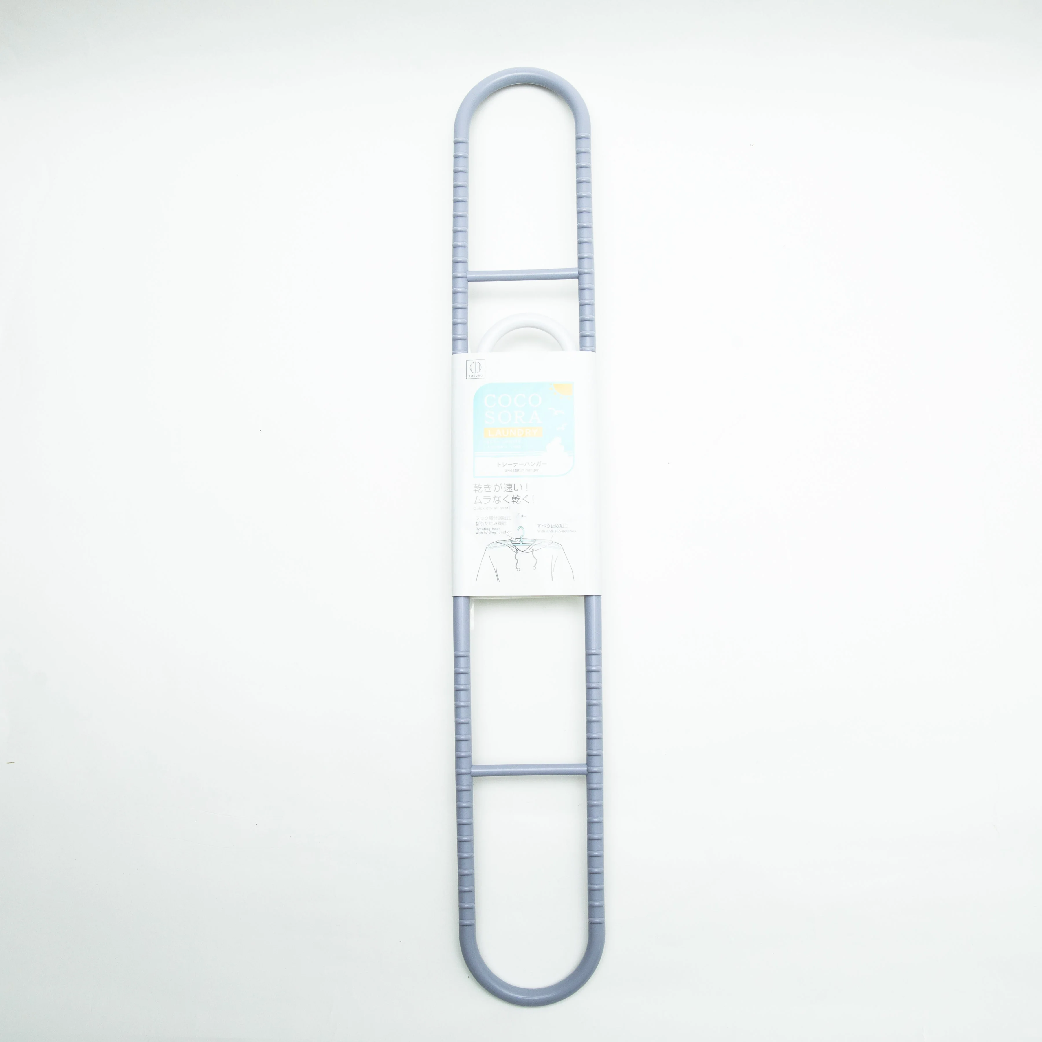 Kokubo Coco Sora Foldable Sweater Hanger with Rotating Hook - Image 4
