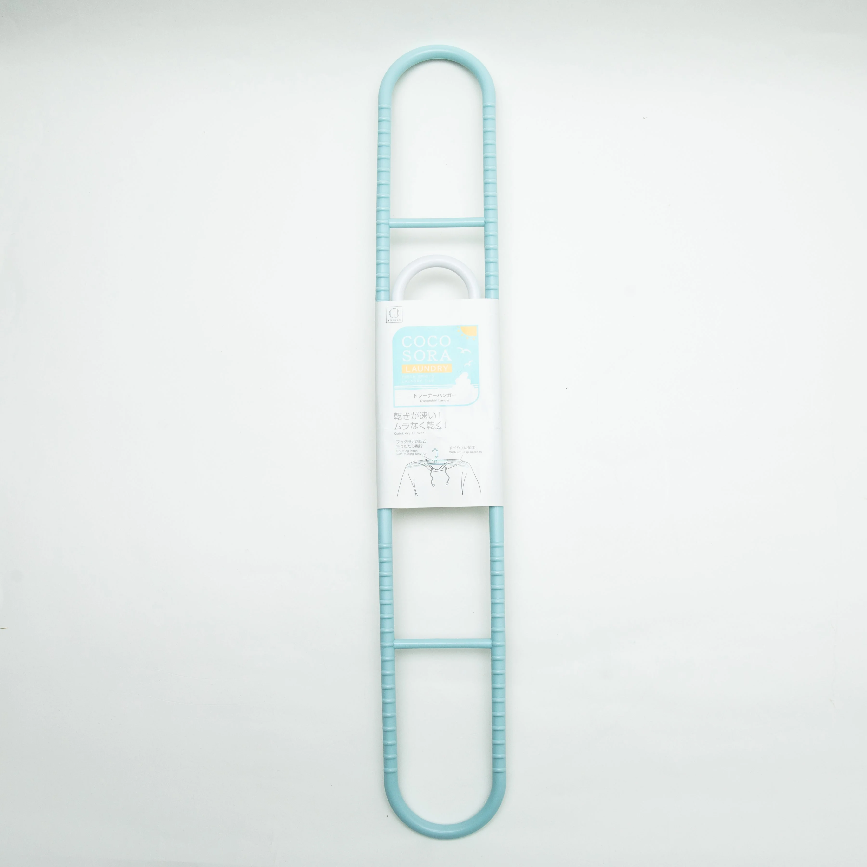 Kokubo Coco Sora Foldable Sweater Hanger with Rotating Hook - Image 5