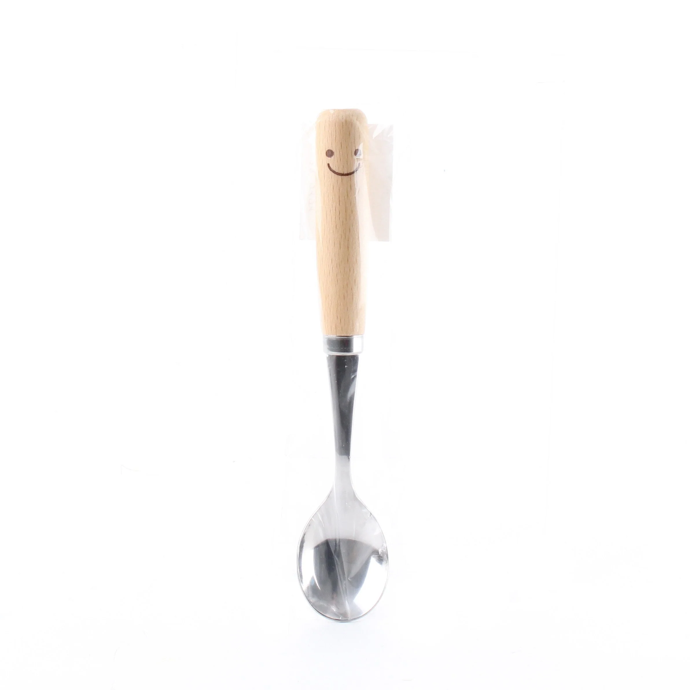 Smile Stainless Steel Dessert Fork with Wooden Handle 13.9cm