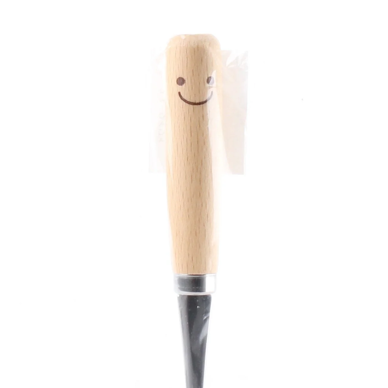 Smile Stainless Steel Dessert Fork with Wooden Handle 13.9cm - Image 2