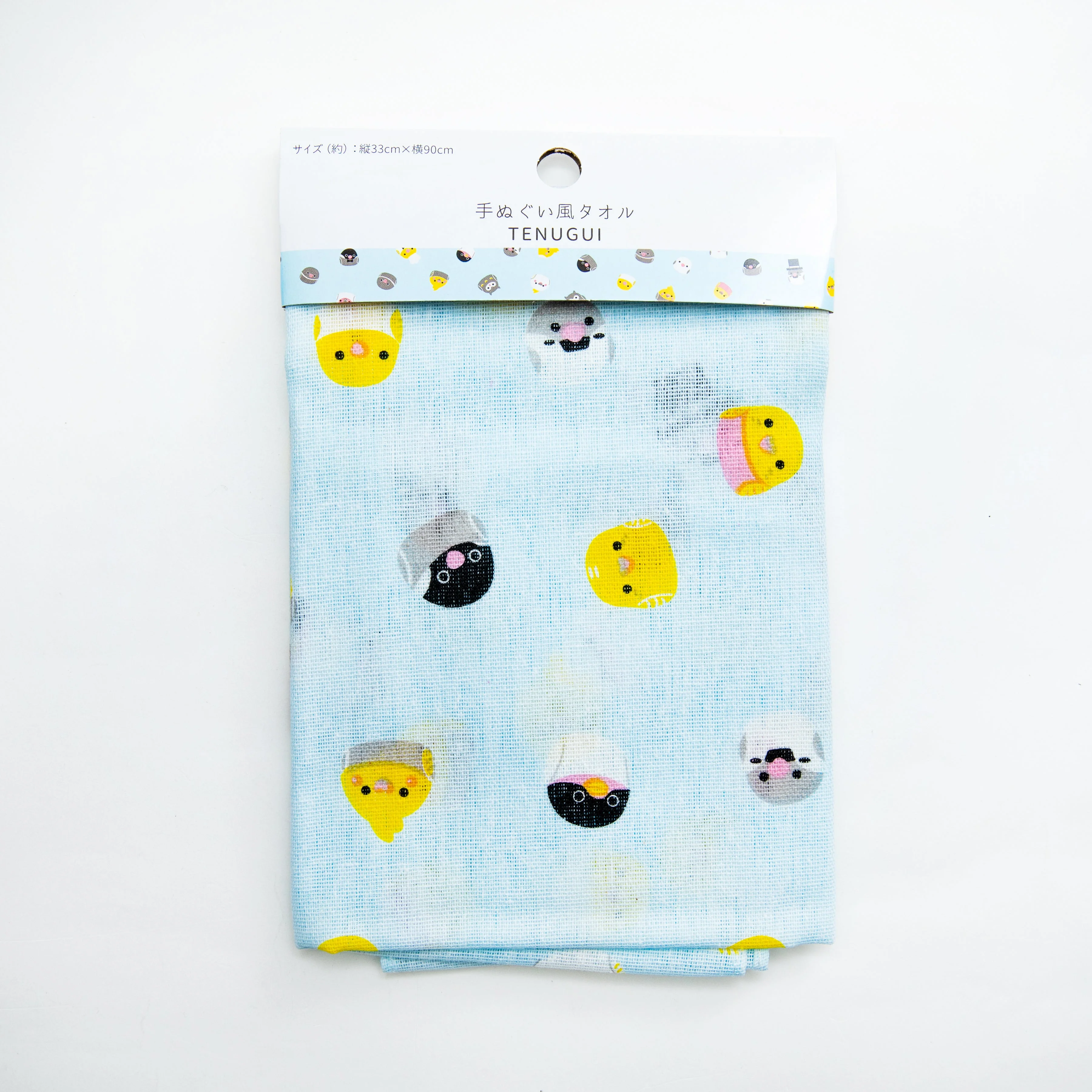 Round Birds Tenugui Towel - Image 3
