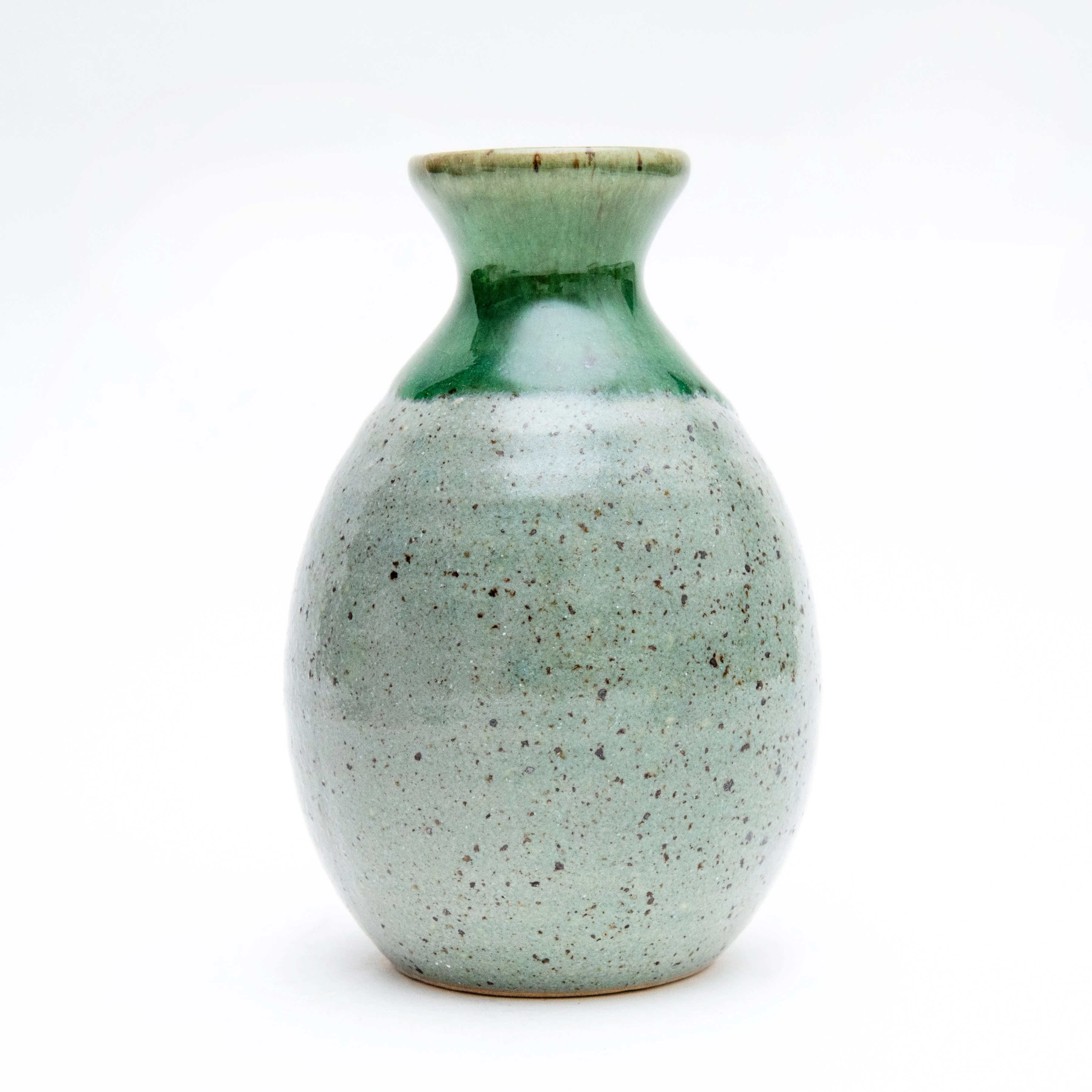 8.6cm Green Rim Ceramic Tokkuri Sake Bottle  330ml - Image 3