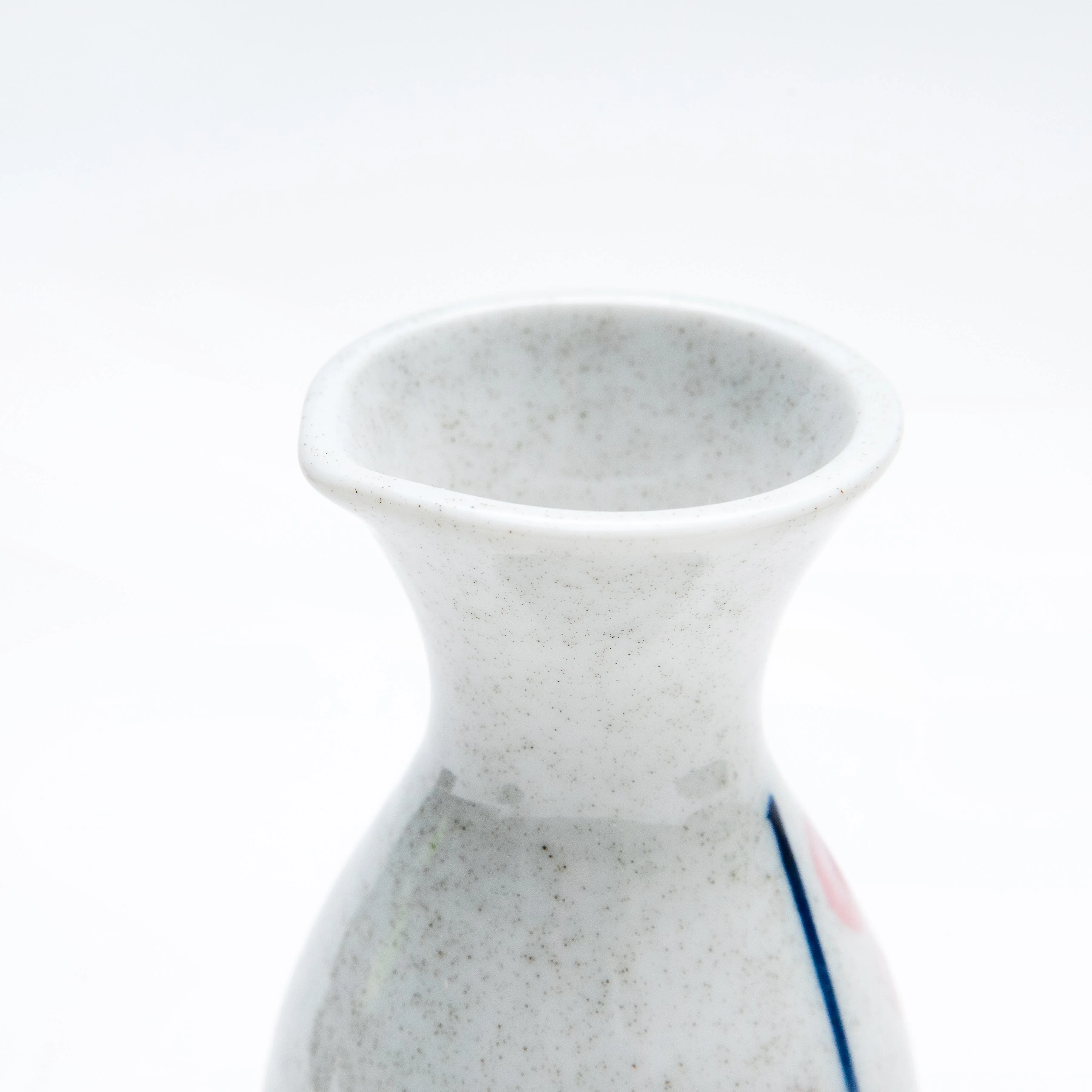 5.8cm Plum Flower Shiranashi Porcelain Tokkuri Sake Bottle  140ml - Image 2