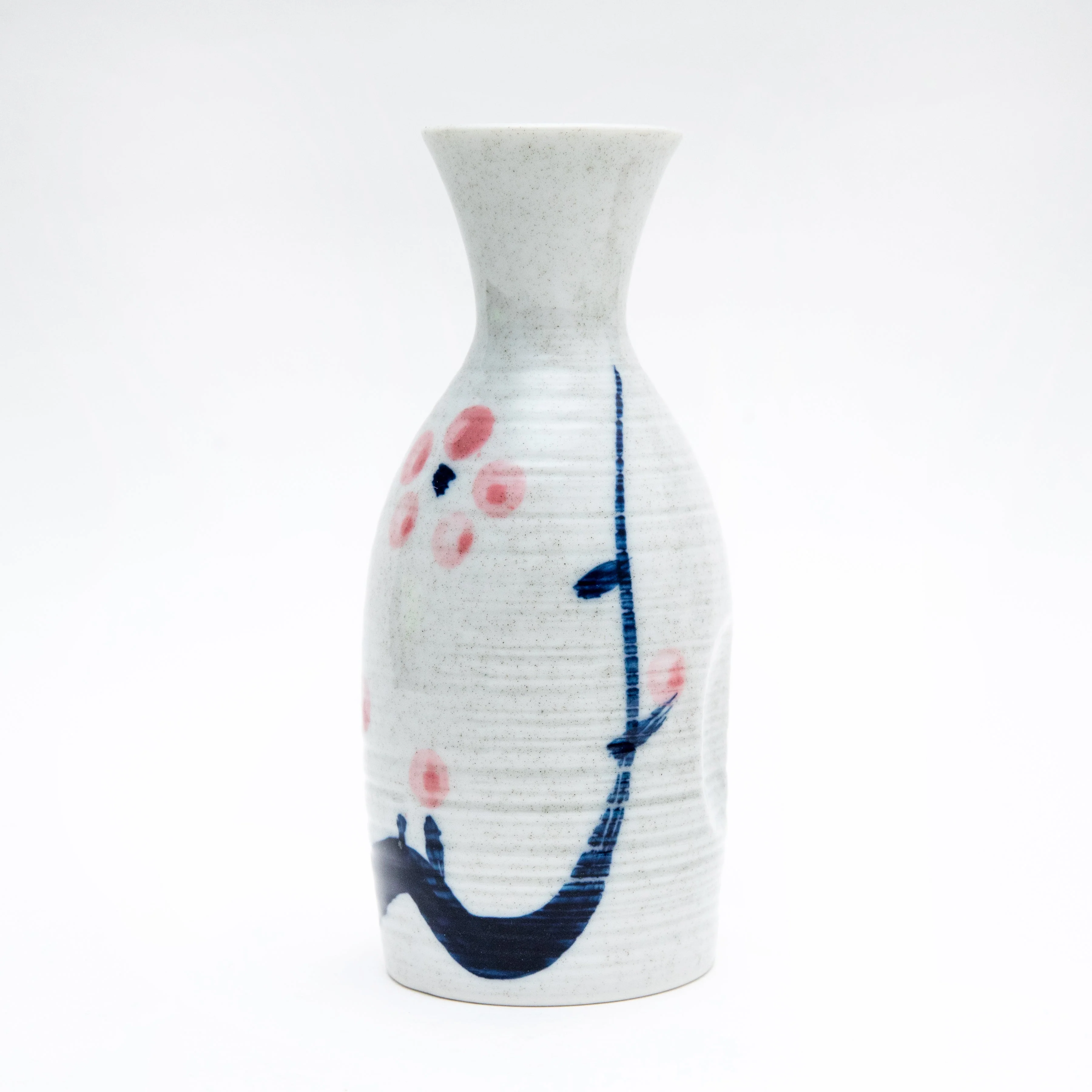 7cm Plum Flower Shiranashi Porcelain Tokkuri Sake Bottle  250ml - Image 2