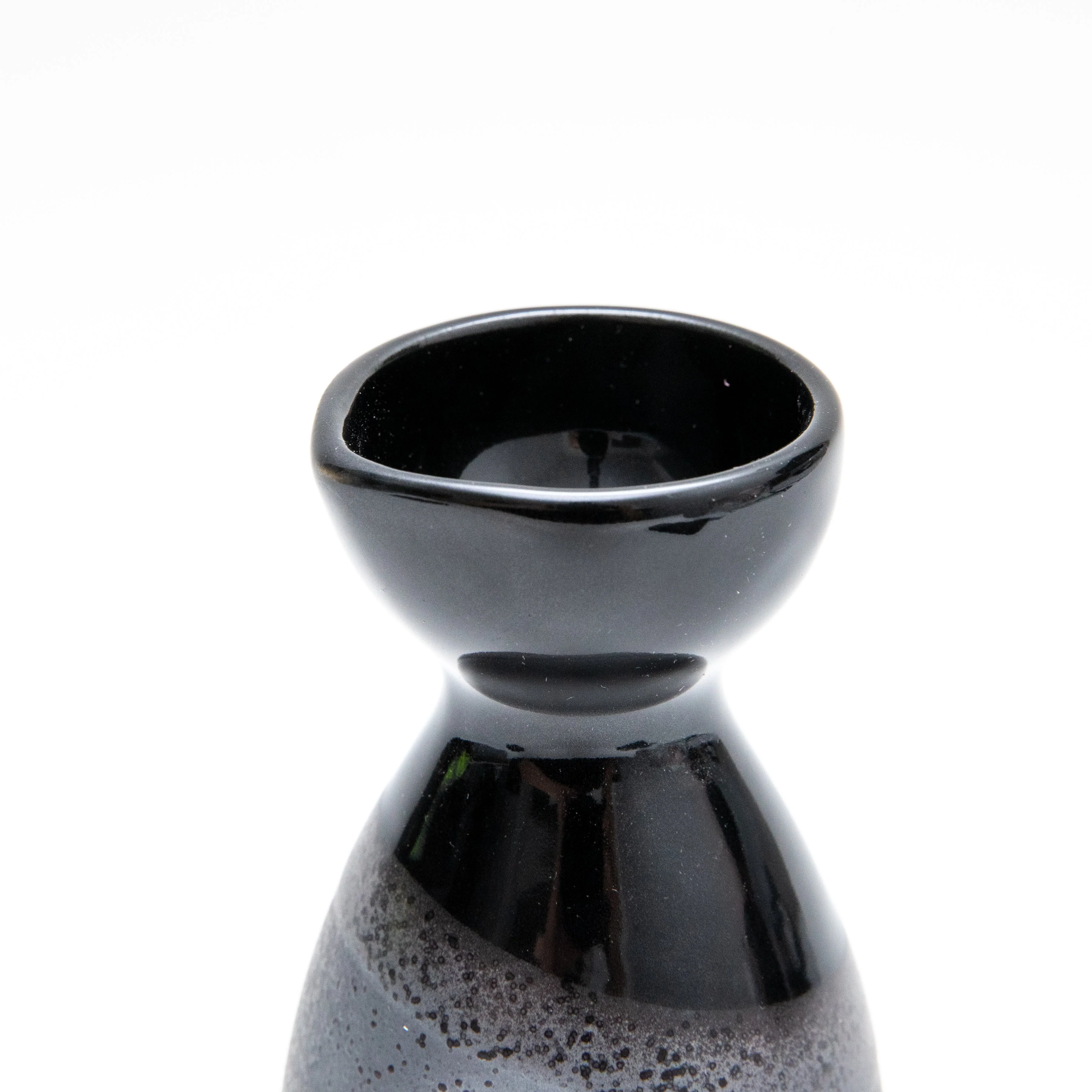 6cm Half Tenmoku Porcelain Tokkuri Sake Bottle  140ml - Image 2