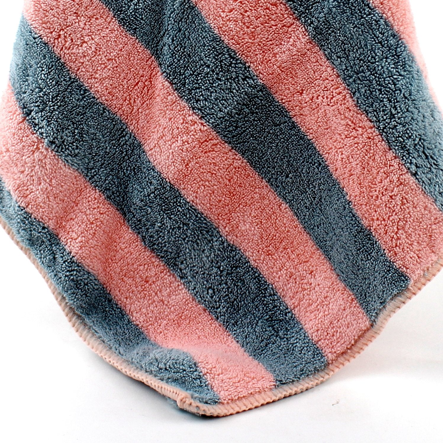 Microfibre Ribbon Stripe Hand Towel with Hanging Loop - Image 2