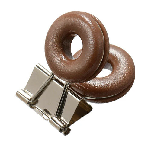 Velos Binder Clip Donut Clip Mini Chocolate - Image 2