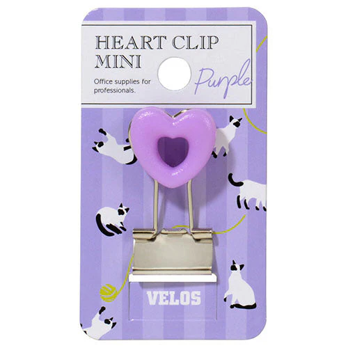 Velos Binder Clip Heart Clip Mini Blue - Image 10