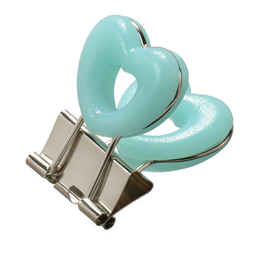Velos Binder Clip Heart Clip Mini Blue - Image 5