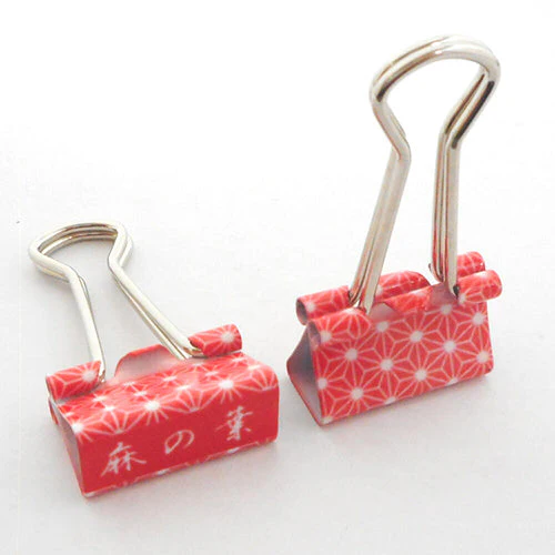 Velos Binder Clip Japanese Pattern 10pc - Image 2