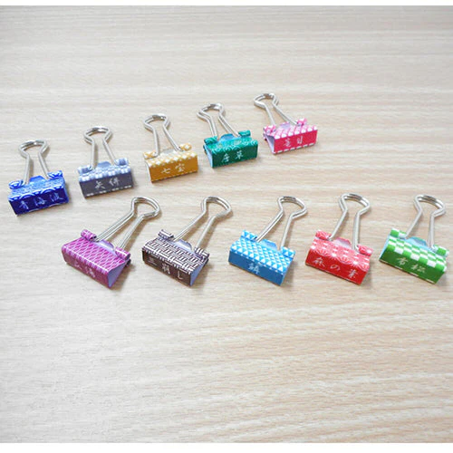 Velos Binder Clip Japanese Pattern 10pc - Image 5