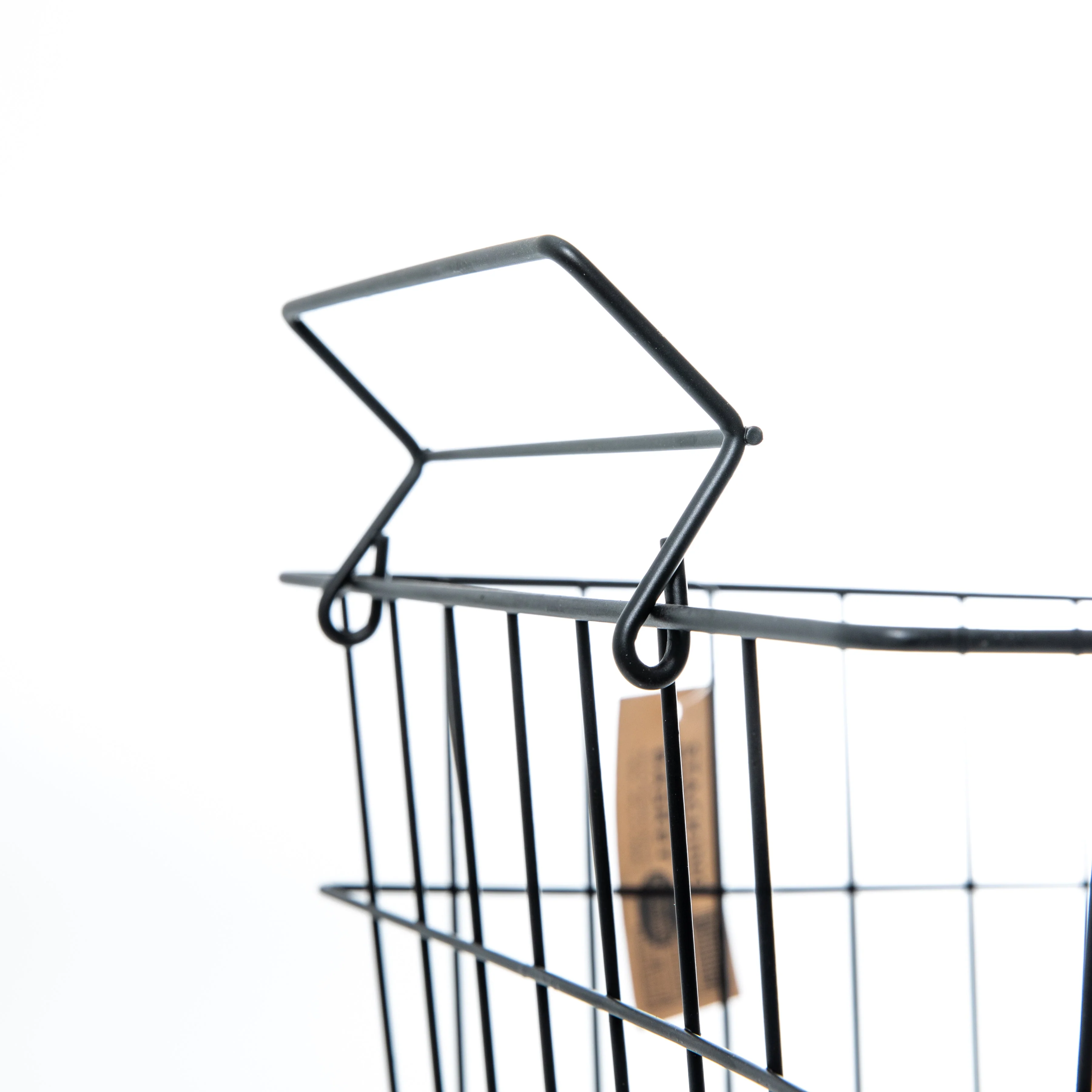 Iron Stackable Wire Basket with Handle - Image 3