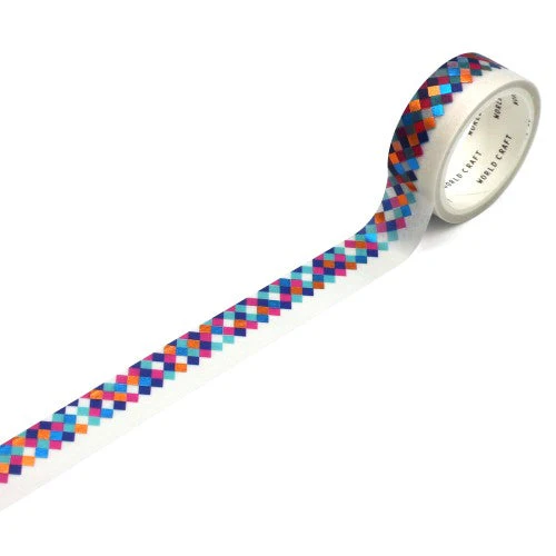 World Craft Glittery Cube Washi Masking Tape KRMT15-056 - Image 2