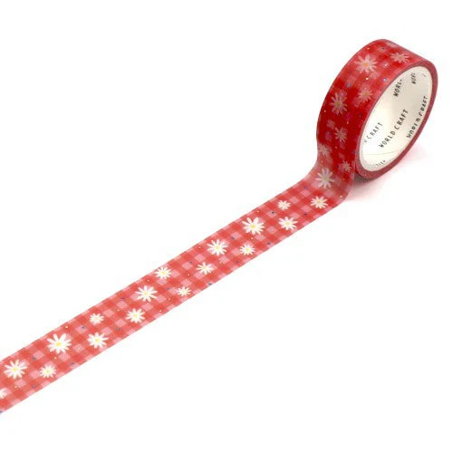World Craft Glittery Daisy Washi Masking Tape KRMT15-057 - Image 2