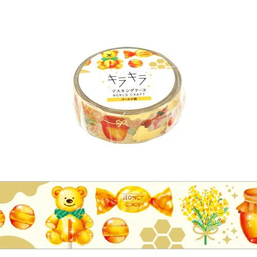 World Craft Glittery Honey Washi Masking Tape KRMT15-070