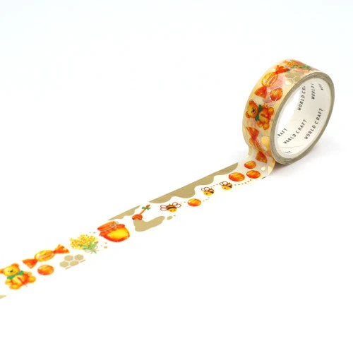 World Craft Glittery Honey Washi Masking Tape KRMT15-070 - Image 2