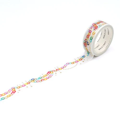 World Craft Glittery Paper Garland Masking Tape KRMT15-062 - Image 2