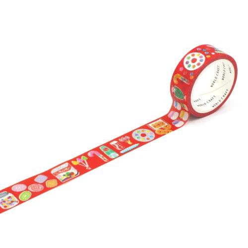 World Craft Glittery Snack Washi Masking Tape KRMT15-071 - Image 2
