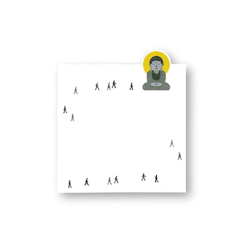 Yamazakura Bookmark Memo Pad Japan: Mt. Fuji, Buddha, Daruma Doll (3 design x 5 sheets) - Image 3